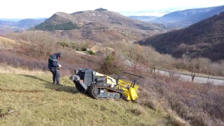 Démonstration de girobroyeur télécommandé