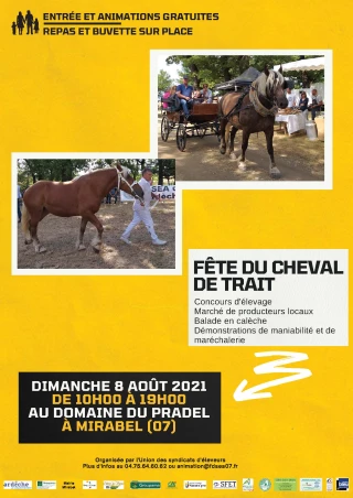Fête du cheval de trait : rendez-vous le 8 août au Pradel !
