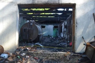 À Champis, un bâtiment détruit par les flammes