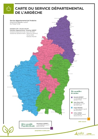 La Safer Ardèche accueille un nouveau conseiller et restructure ses secteurs 
