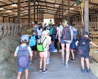 Anthony Feasson a accueilli des écoliers à la ferme