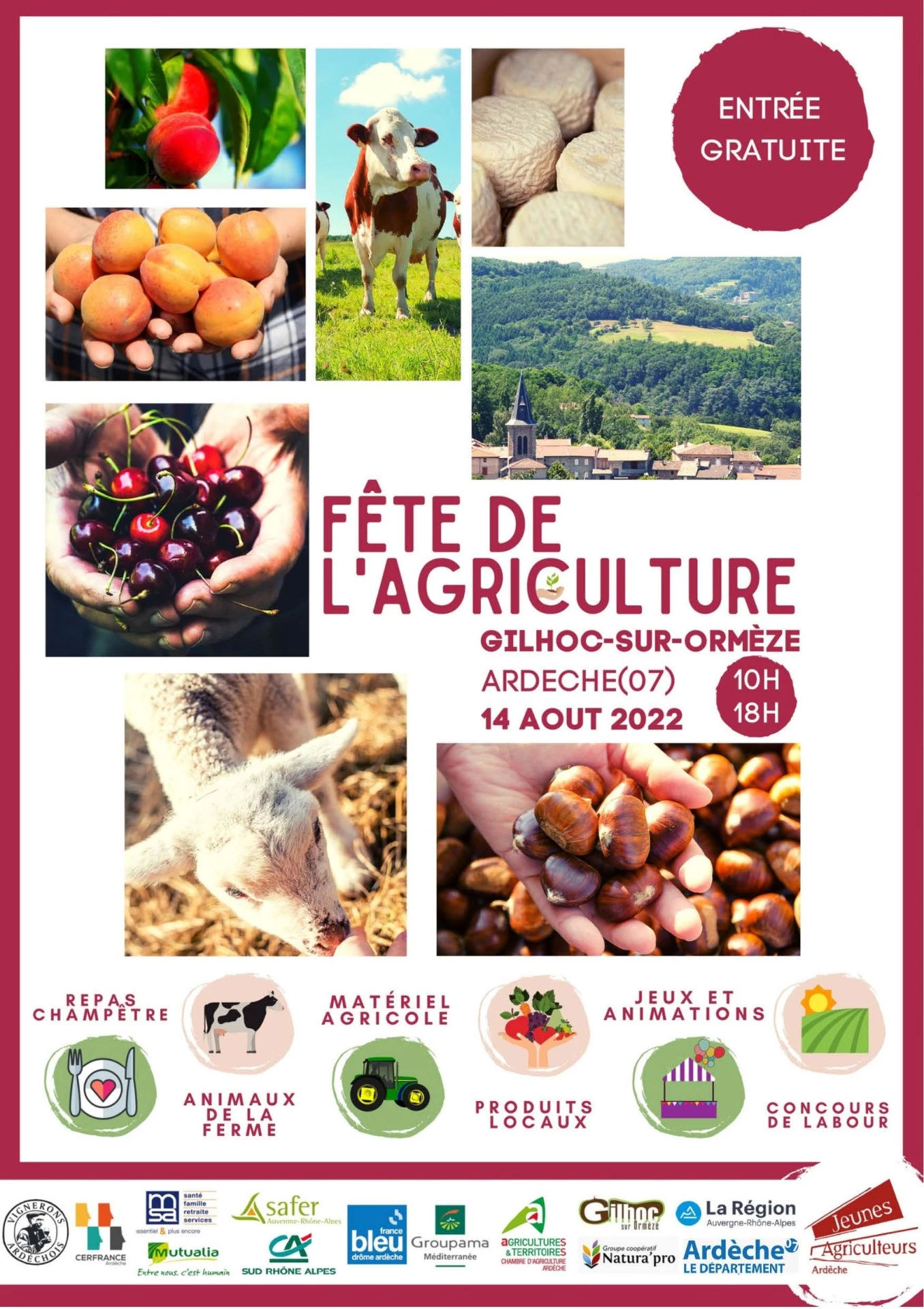 La Fête de l'agriculture se tiendra le 14 août à Gilhoc