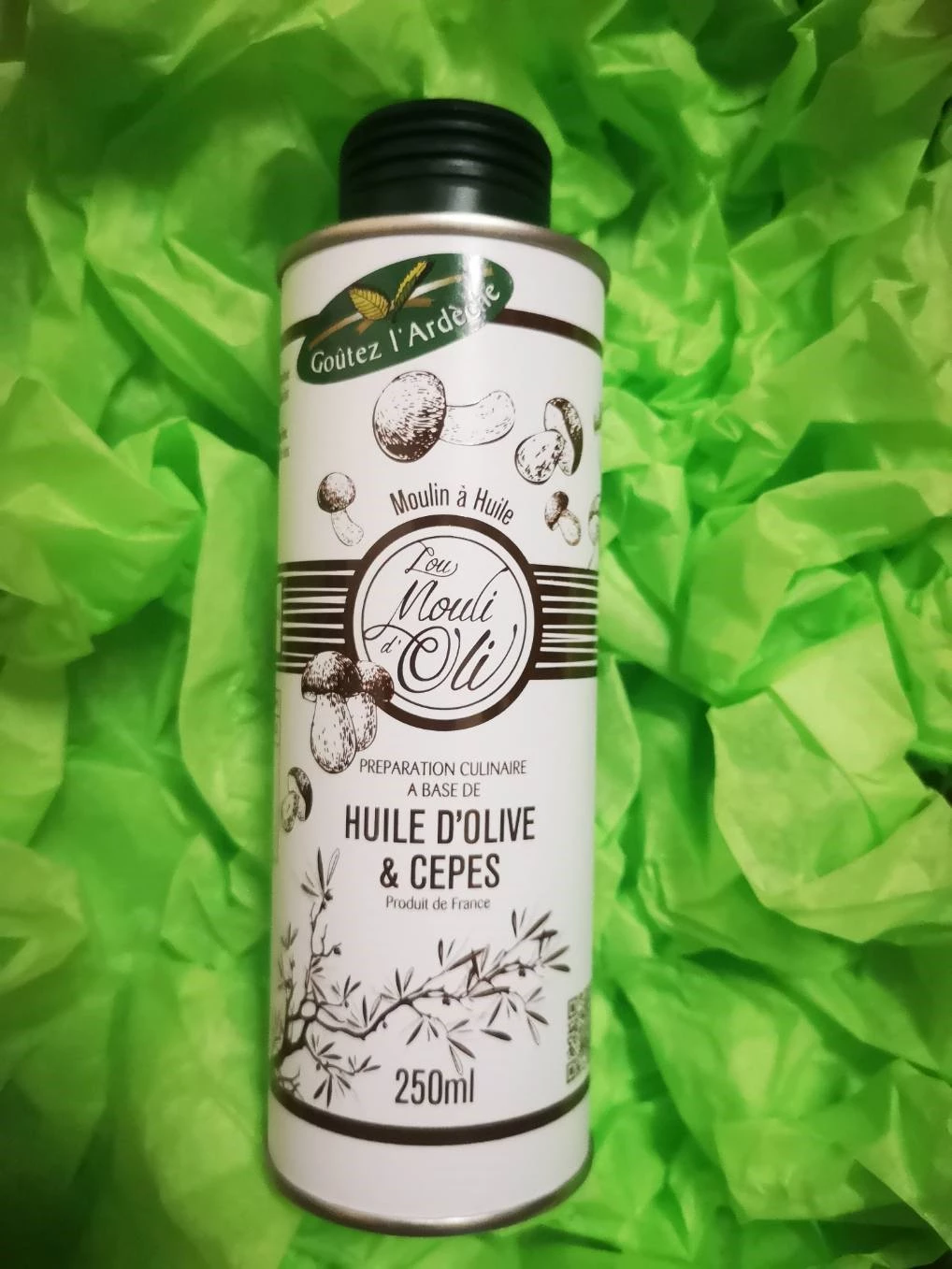 L’huile d’olive aux cèpes de Lou Mouli d’Oli (Bourg-Saint-Andéol)