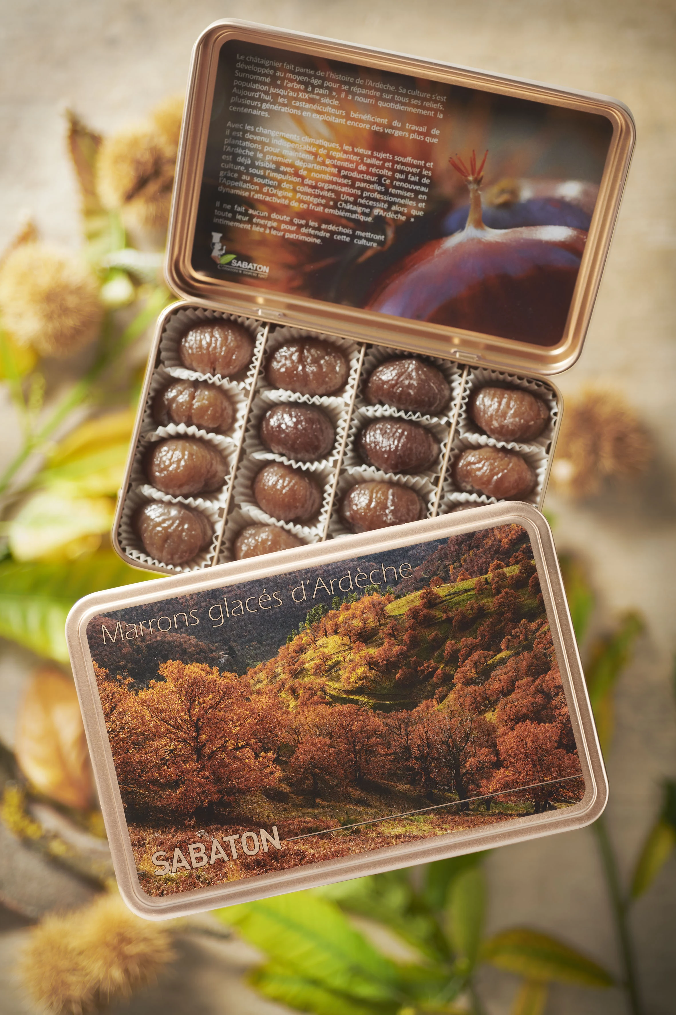 Le coffret de marrons glacés 100 % Châtaigne d’Ardèche de Sabaton